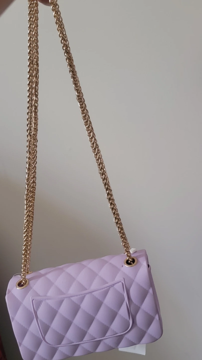 Emperia Quilted Lavender Jelly Handbag with Gold Chain - photo 4