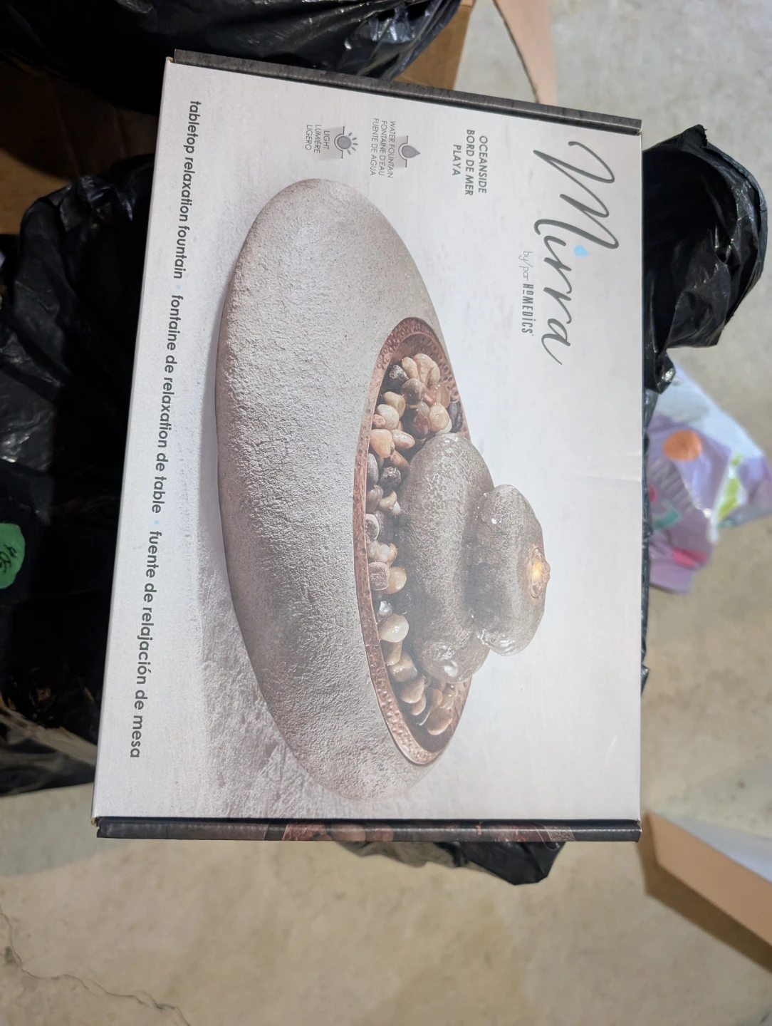 HoMedics Mirra Oceanside Tabletop Relaxation Fountain