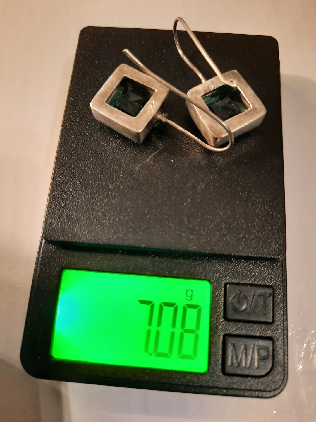 925 silver Gemstone Drop Earrings - photo 5
