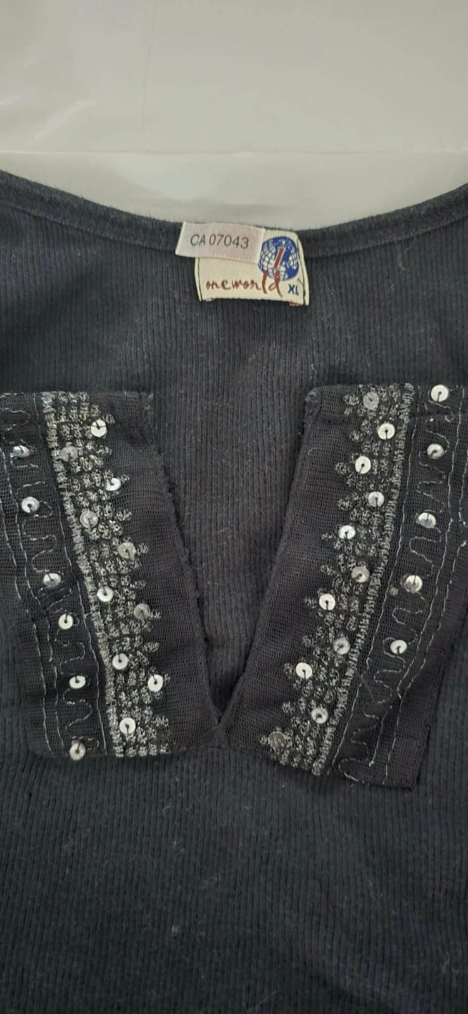Oneworld Black Tank Top with Sequins XL - photo 2