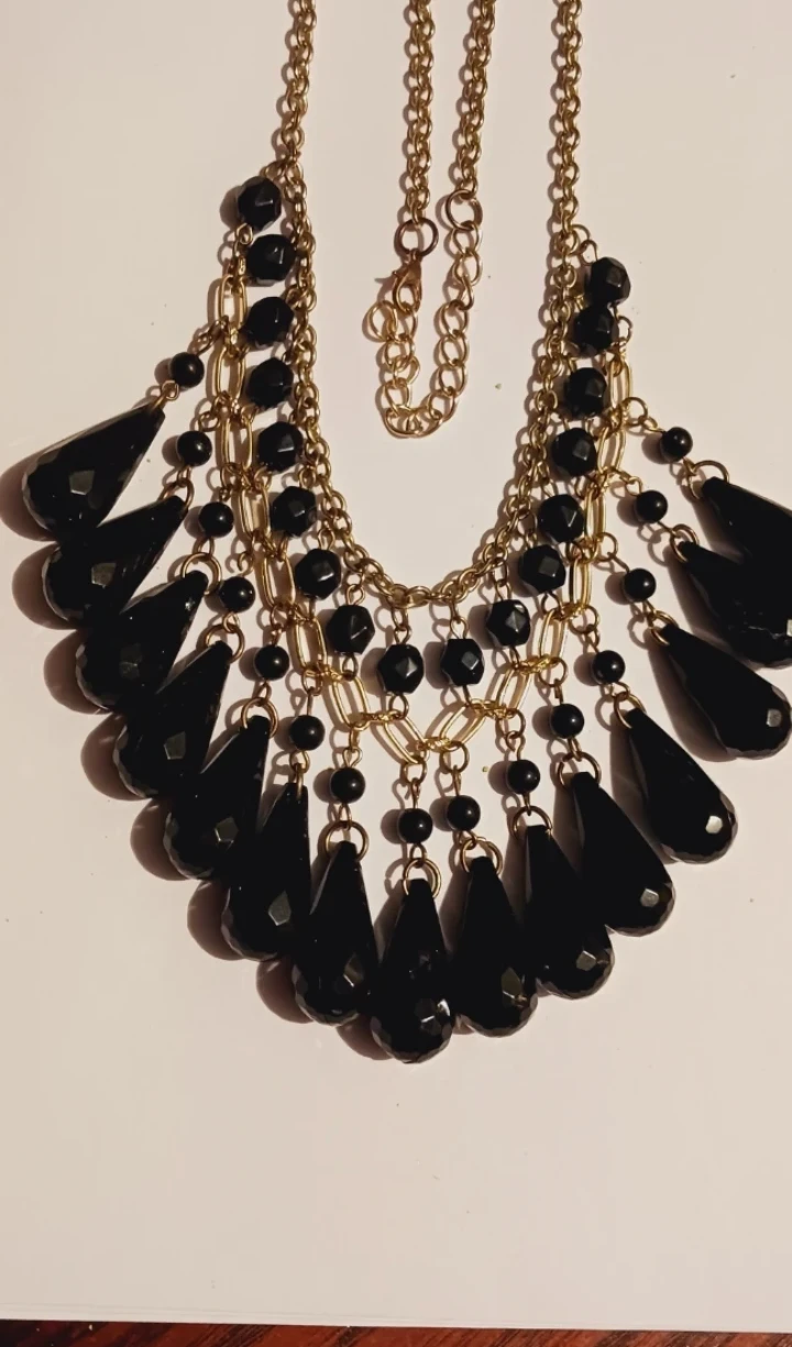 Gorgeous Vintage Bohemian Statement Beaded Necklace