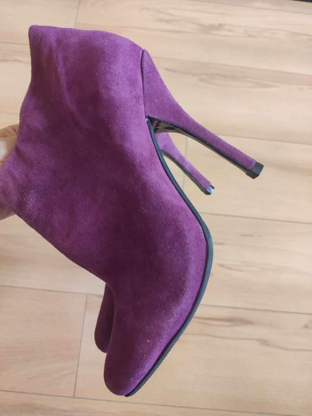 Brand New Aldo Purple Suede Ankle Boots - photo 2