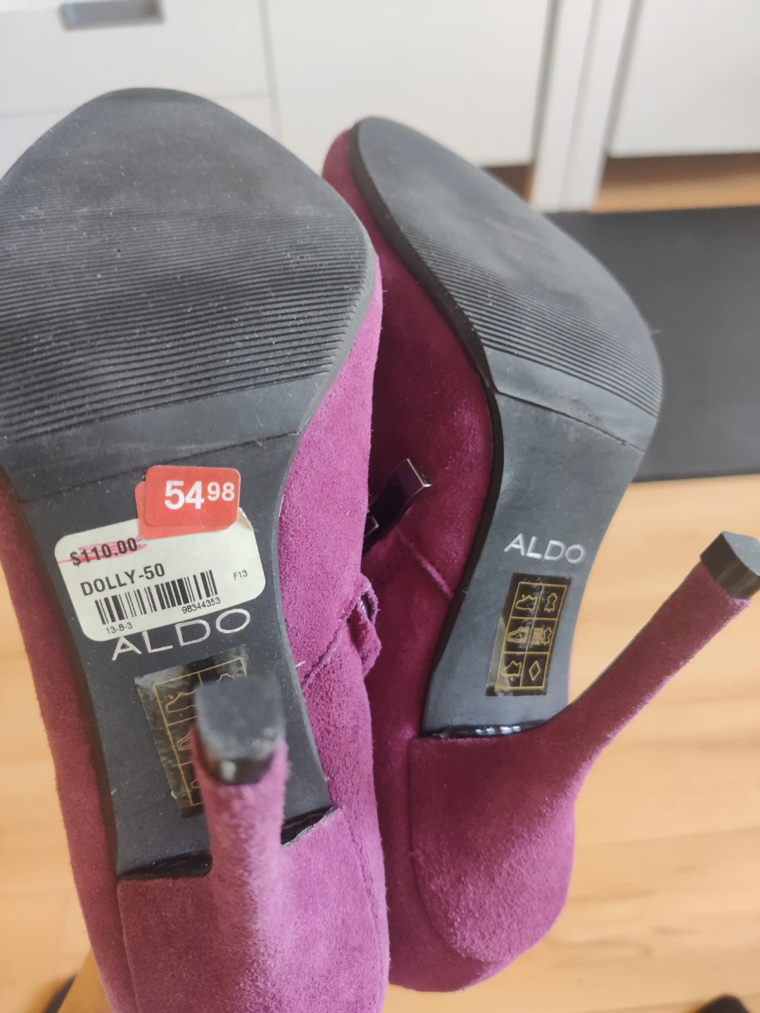 Brand New Aldo Purple Suede Ankle Boots - photo 3