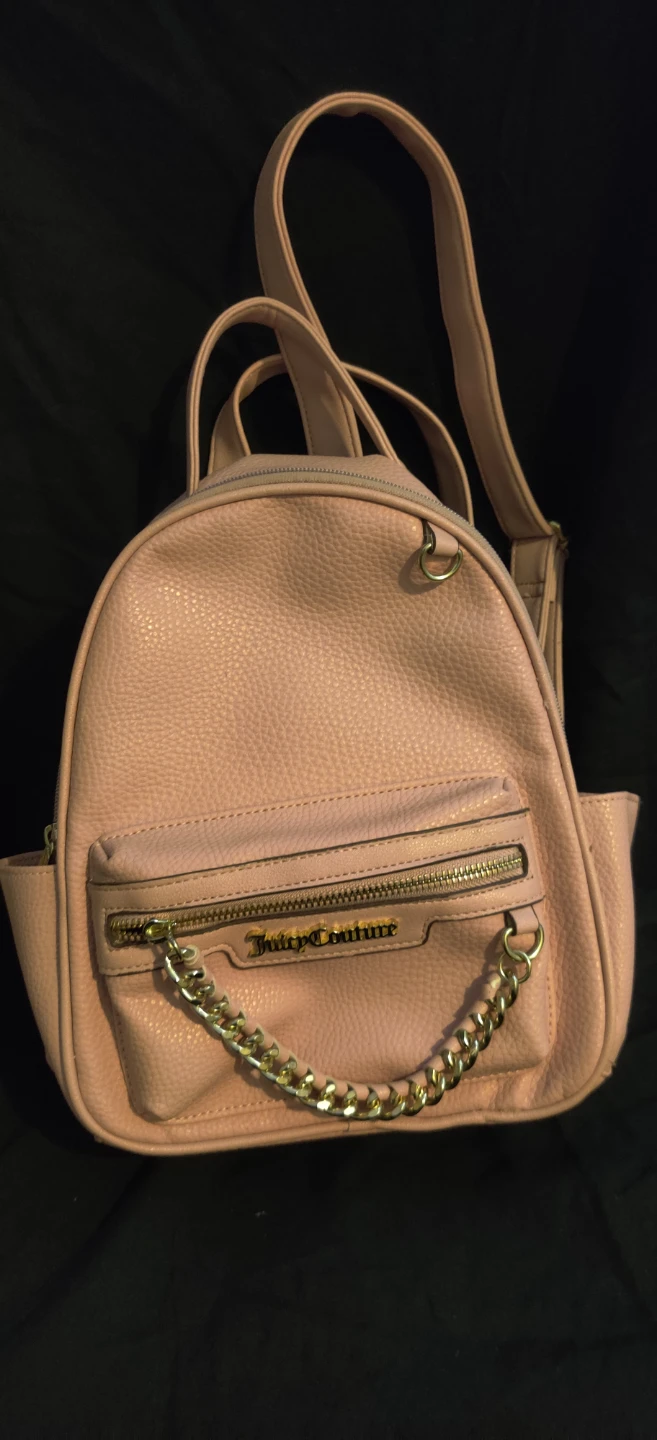 Juicy Couture Pink Faux Leather Medium size Backpack