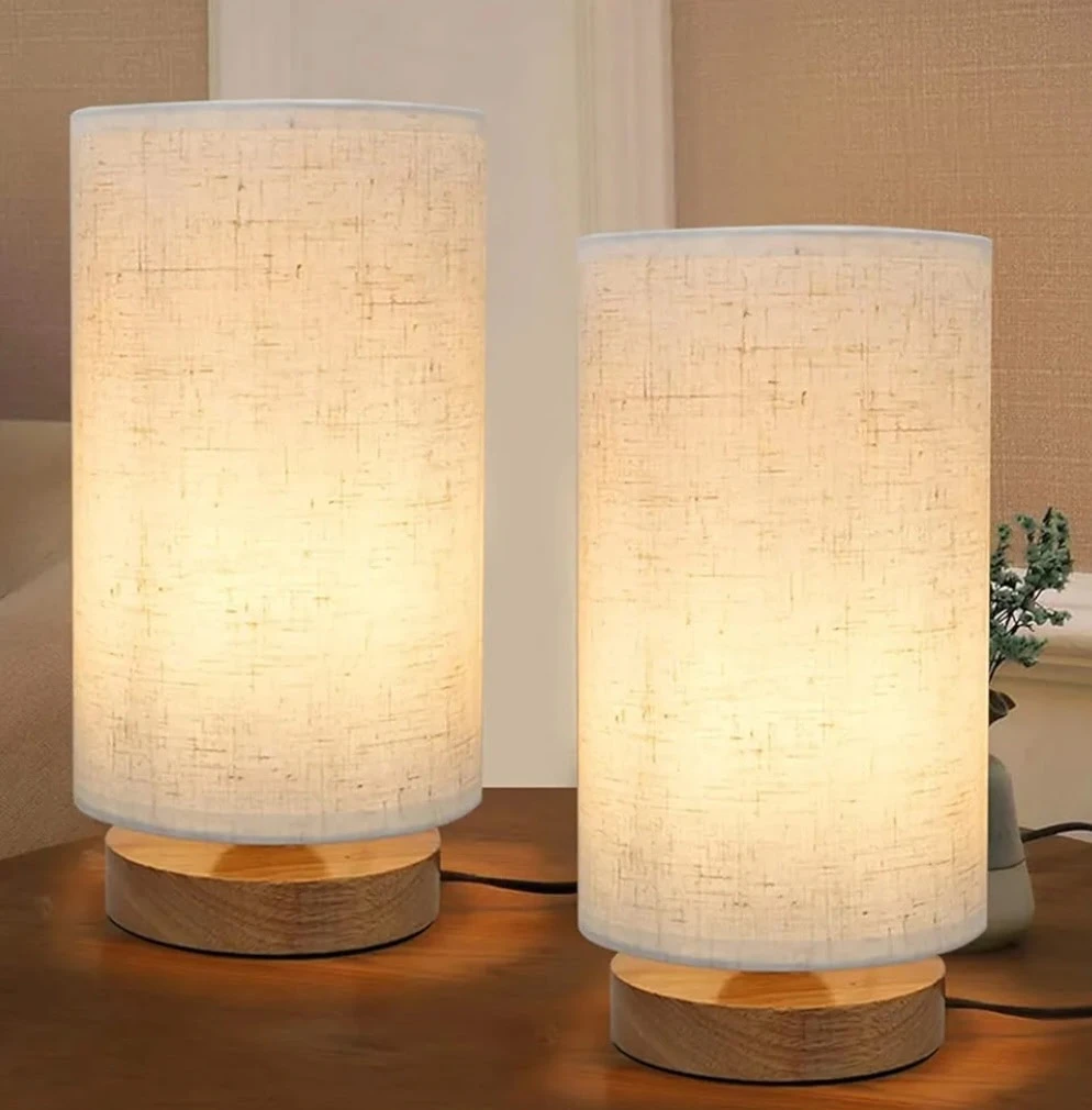 2 Table Lamp with Wood Base - photo 2