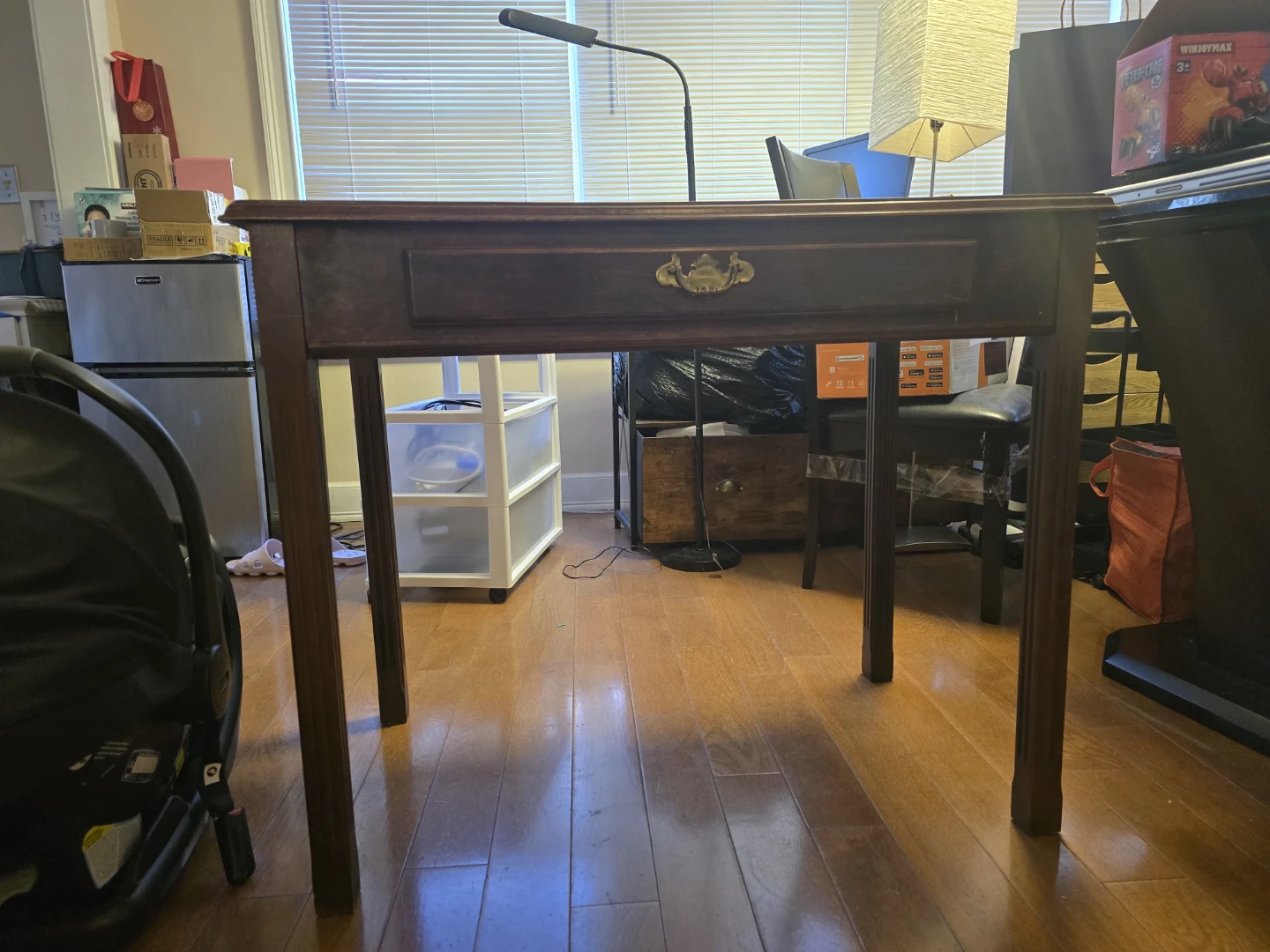 Vintage Wooden Writing Desk with Drawer (old fashioned) - photo 2