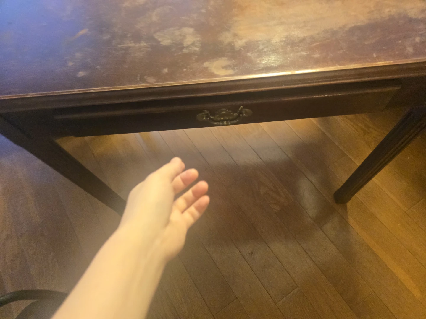 Vintage Wooden Writing Desk with Drawer (old fashioned) - photo 4