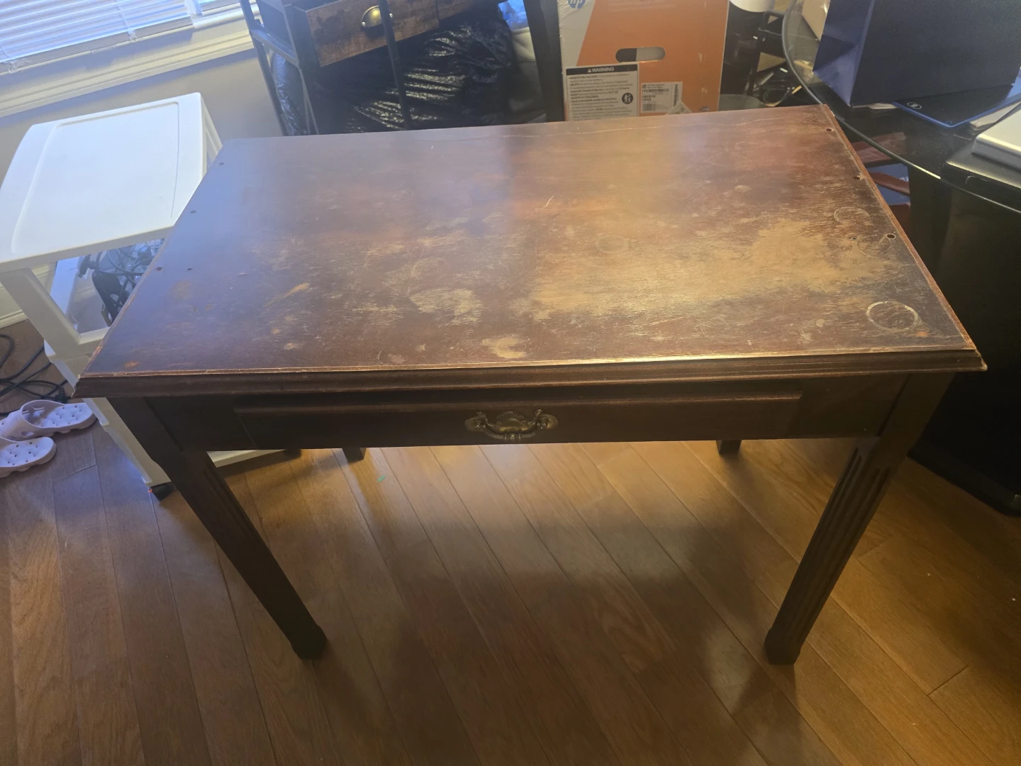 Vintage Wooden Writing Desk with Drawer (old fashioned) - photo 5
