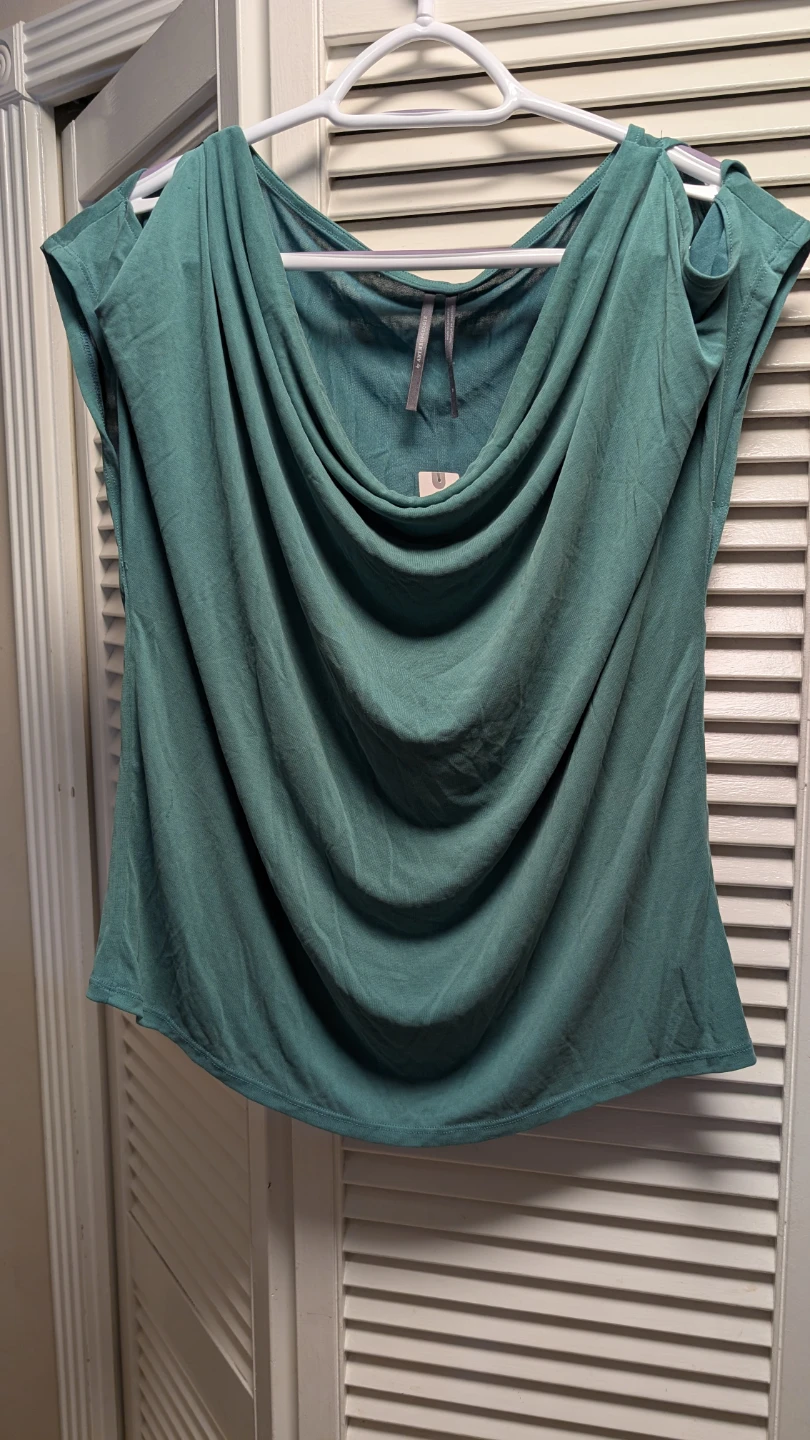 Anthropolgie Green Drape Neck Blouse - photo 2