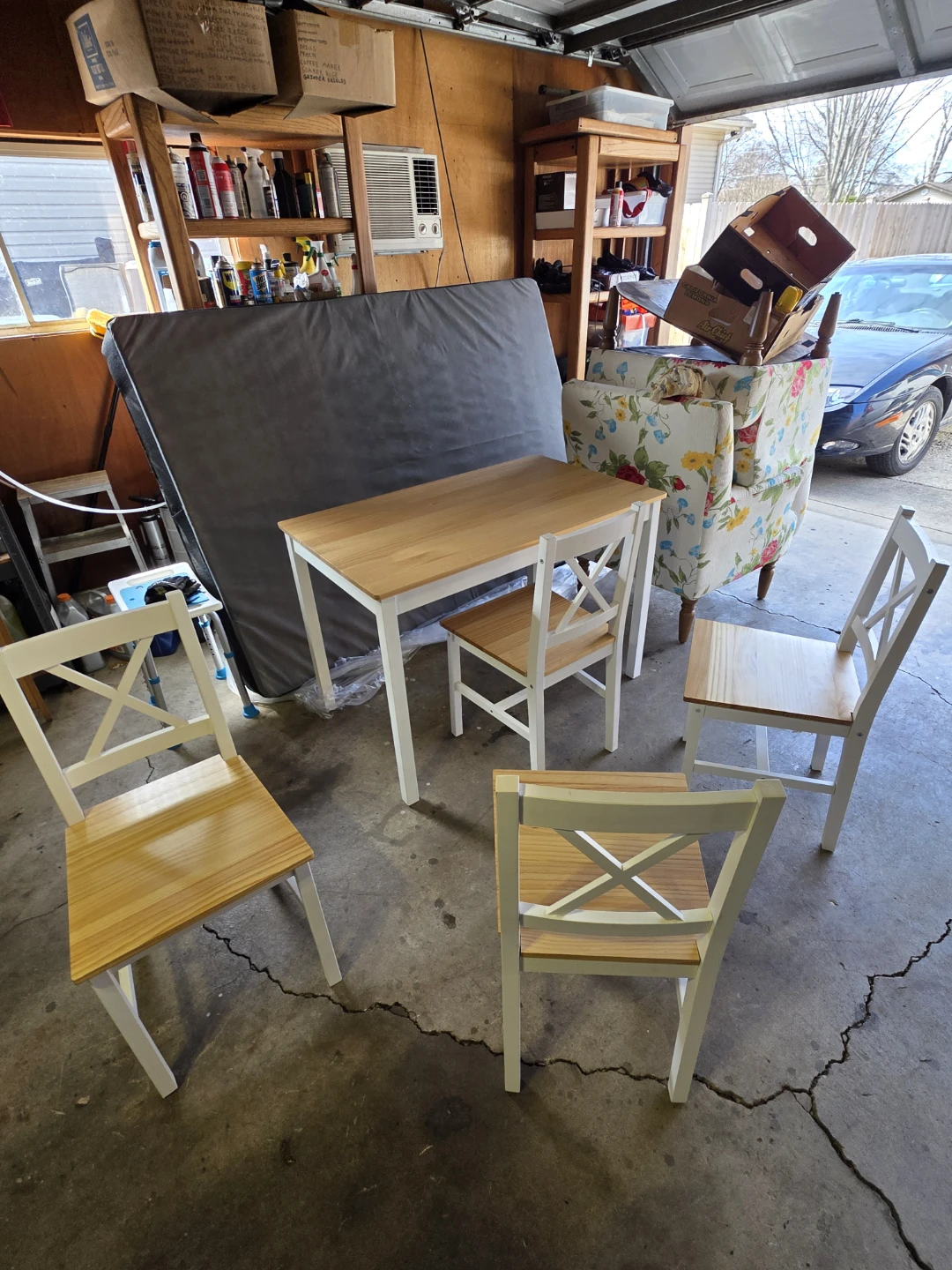 Wooden Dining Table and Chairs Set