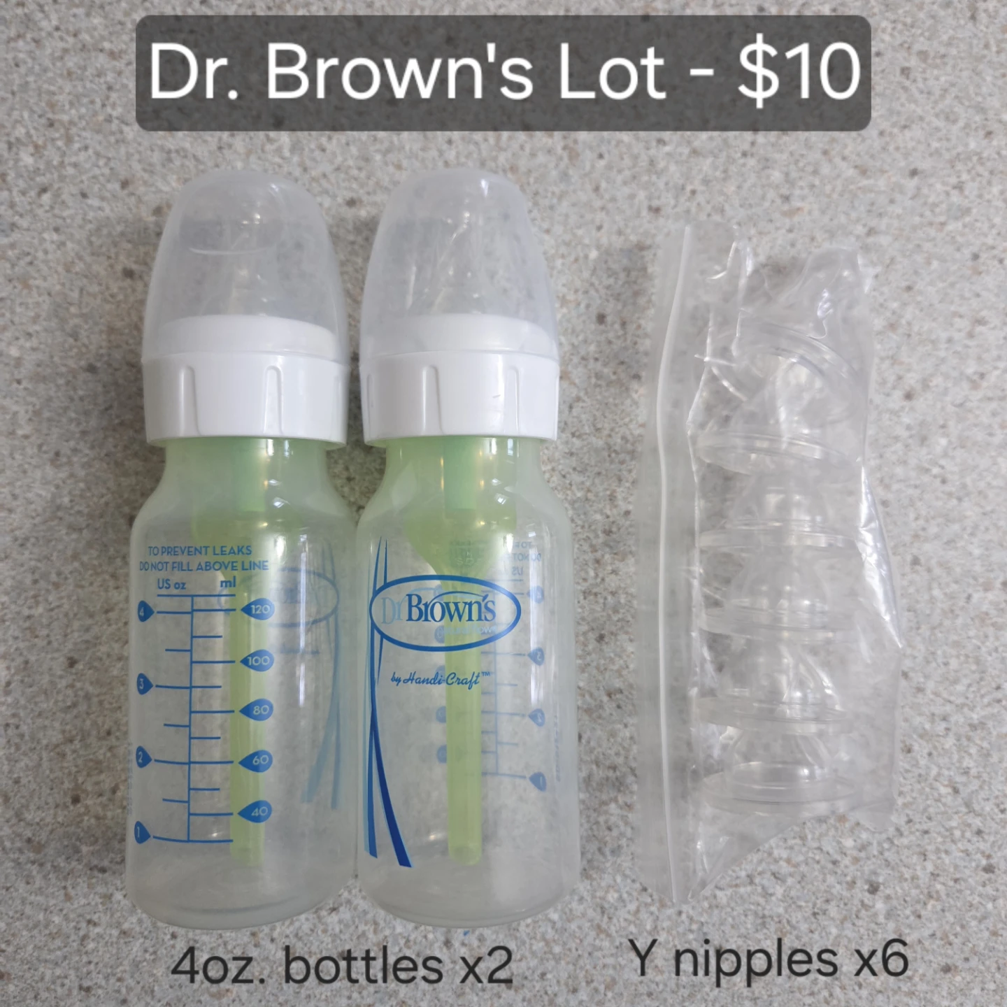 Dr. Brown's 4oz Baby Bottles with Y Nipples