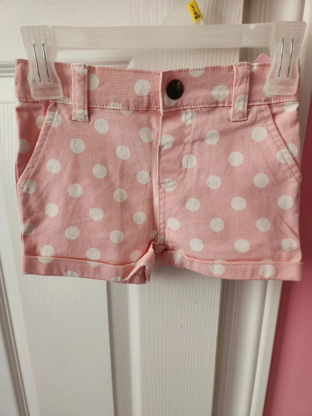 Pink White Polka Dot Shorts