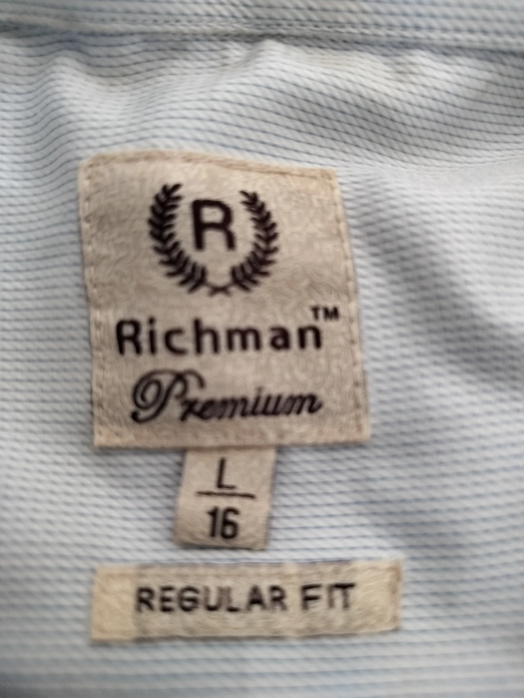 Men’s Light Blue Dress Shirt – Size L (16) Regular Fit - photo 2