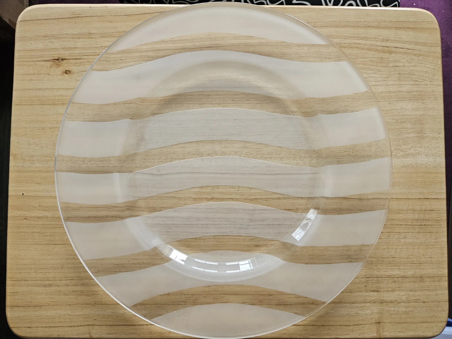 Glass Striped Serving Plate - photo 2