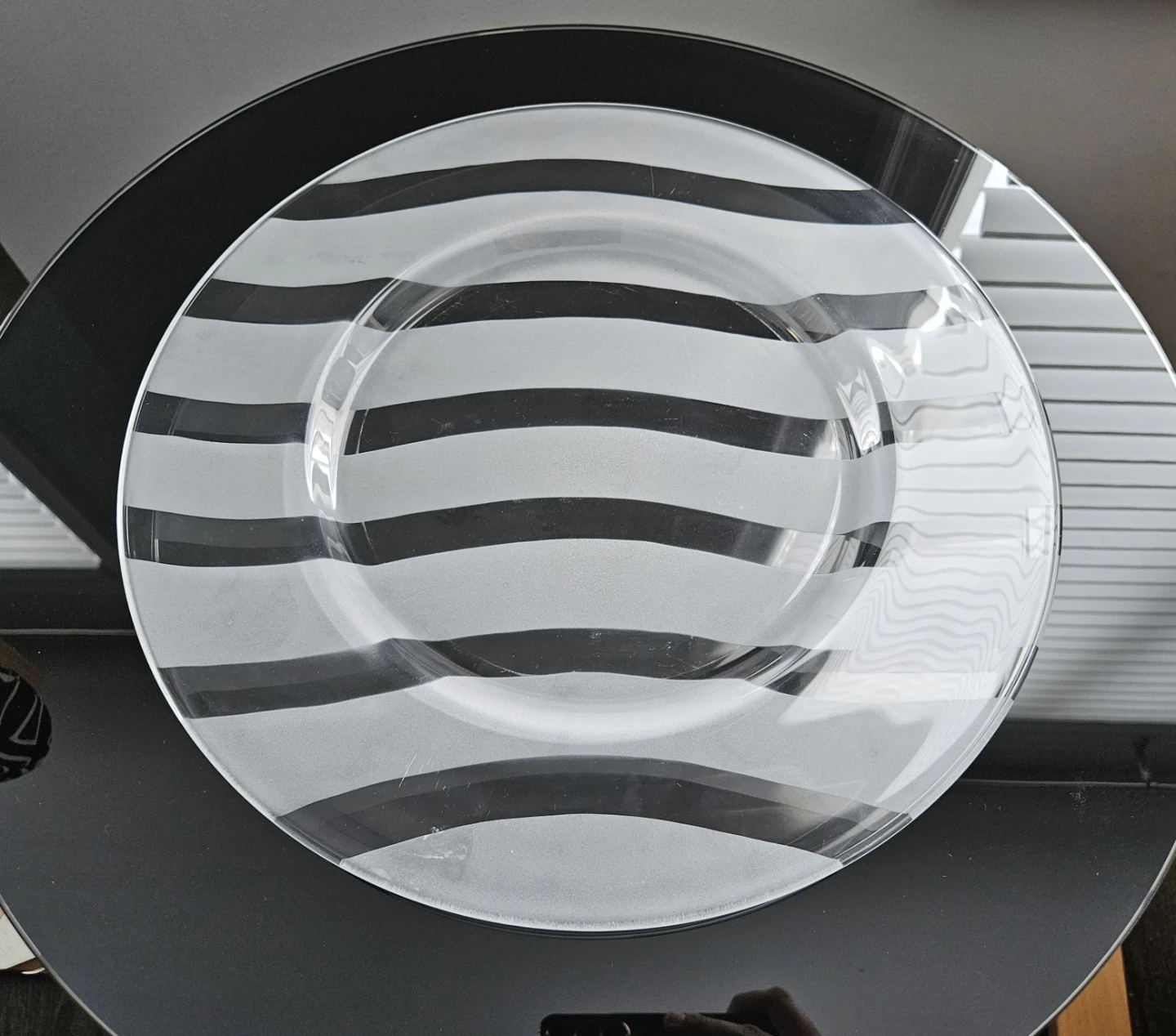 Glass Striped Serving Plate - photo 3