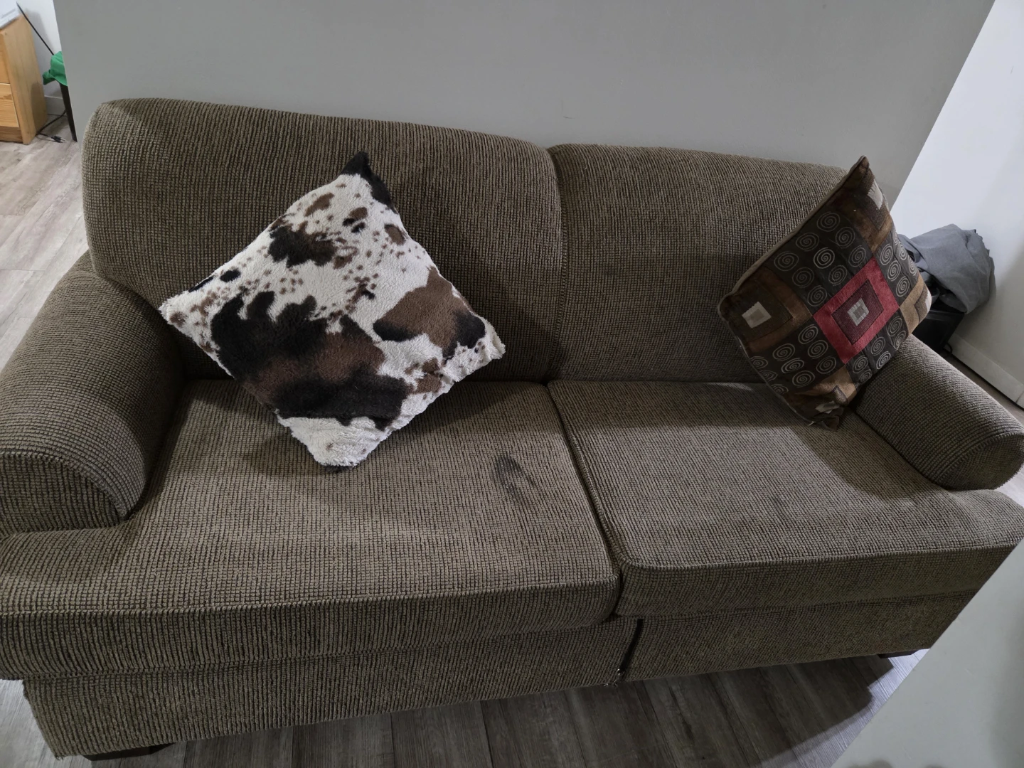 Brown Sofa bed with Accent Pillow