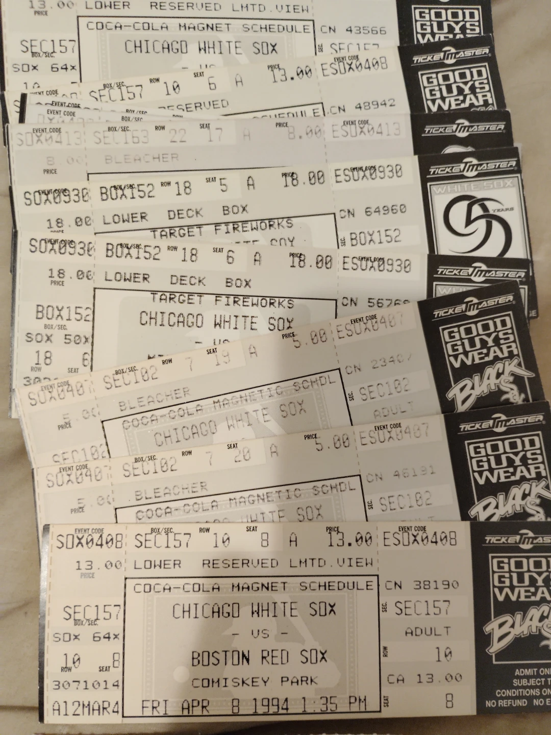 Chicago White Sox Tickets - April 8, 1994