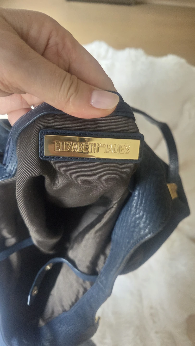 Elizabeth and James  Blue Leather Shoulder Bag - photo 3