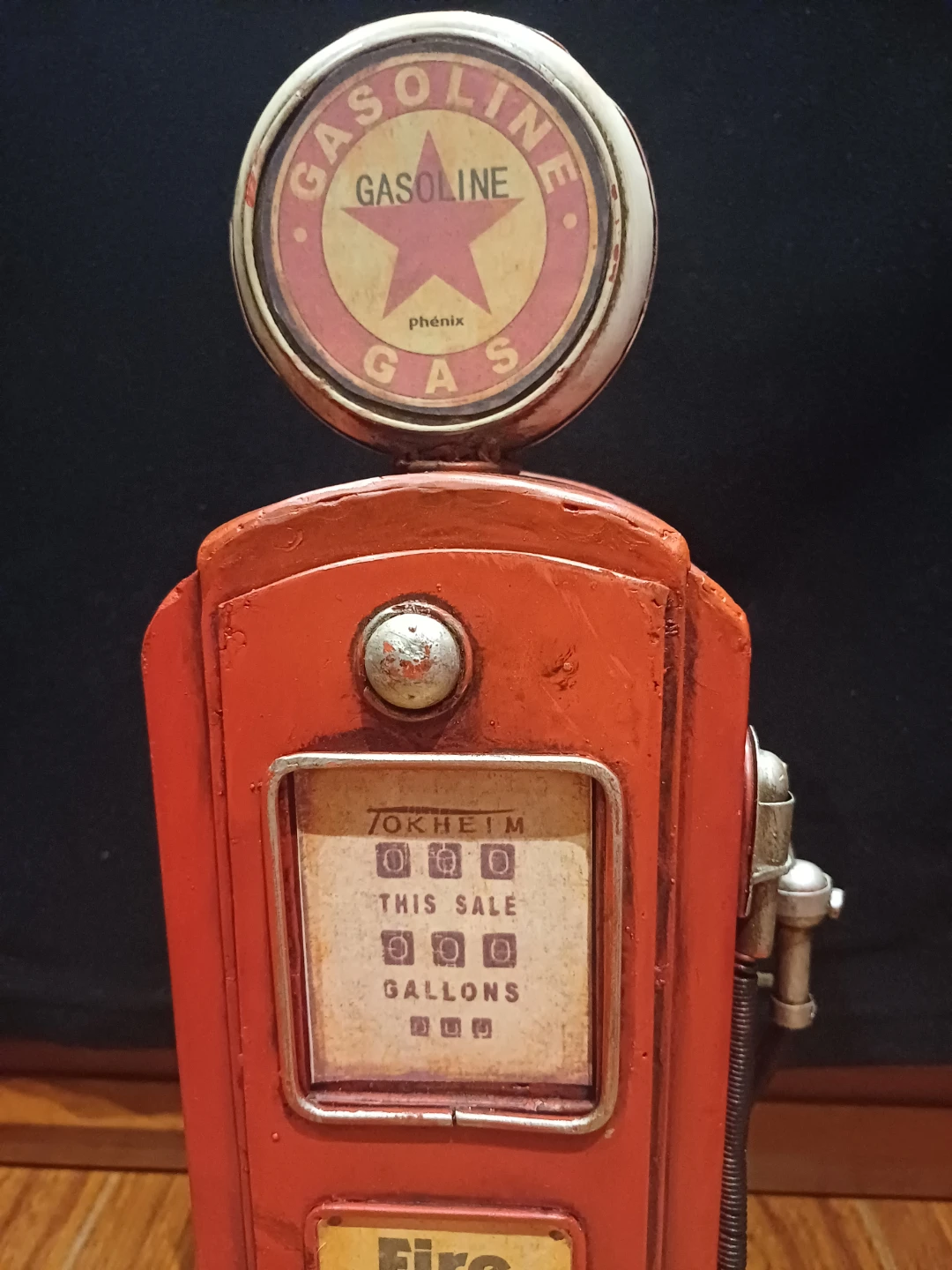 NEW: Fire Chief Gas Pump Metal Coin Bank/Piggy Bank - photo 4
