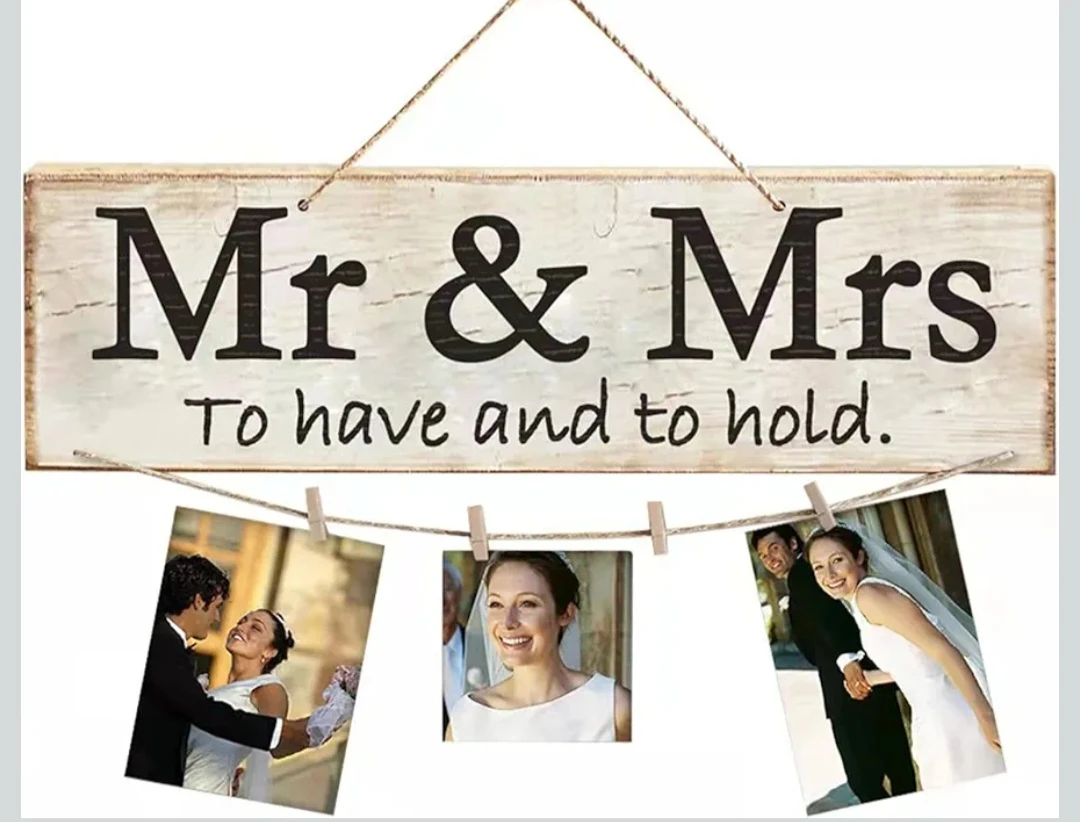 Mr & Mrs Photo Display Sign - photo 4