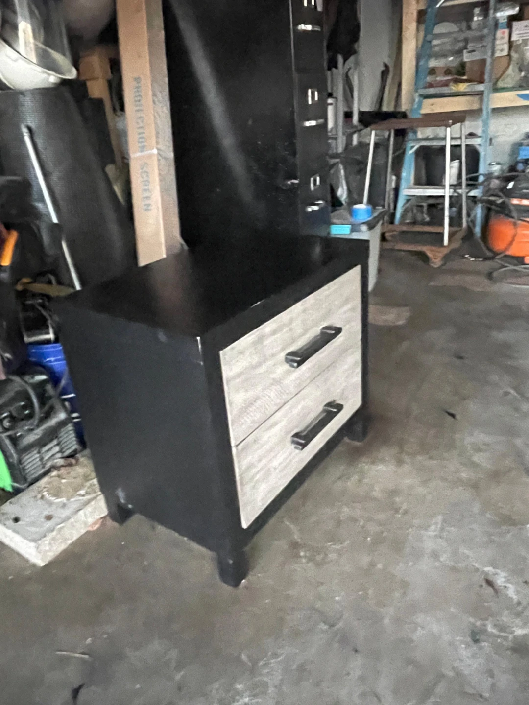 Drawer Nightstand - Gray Wood Grain - photo 2