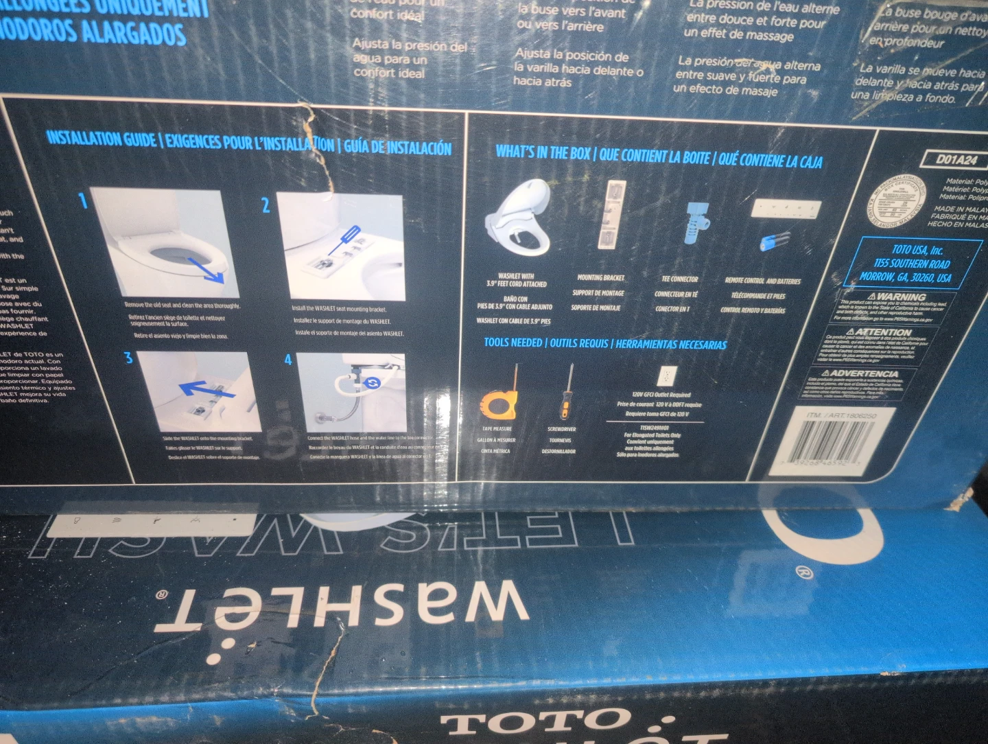 TOTO Washlet Toilet Seat Bidet - photo 4