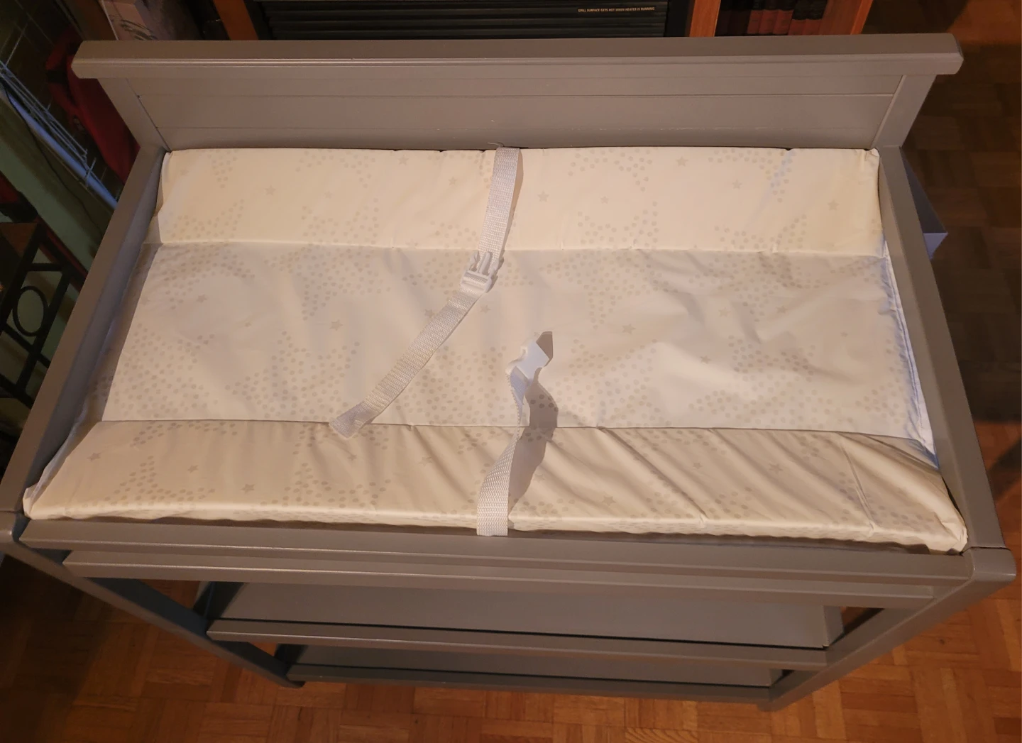 Grey Baby Changing Table with Shelves - photo 2