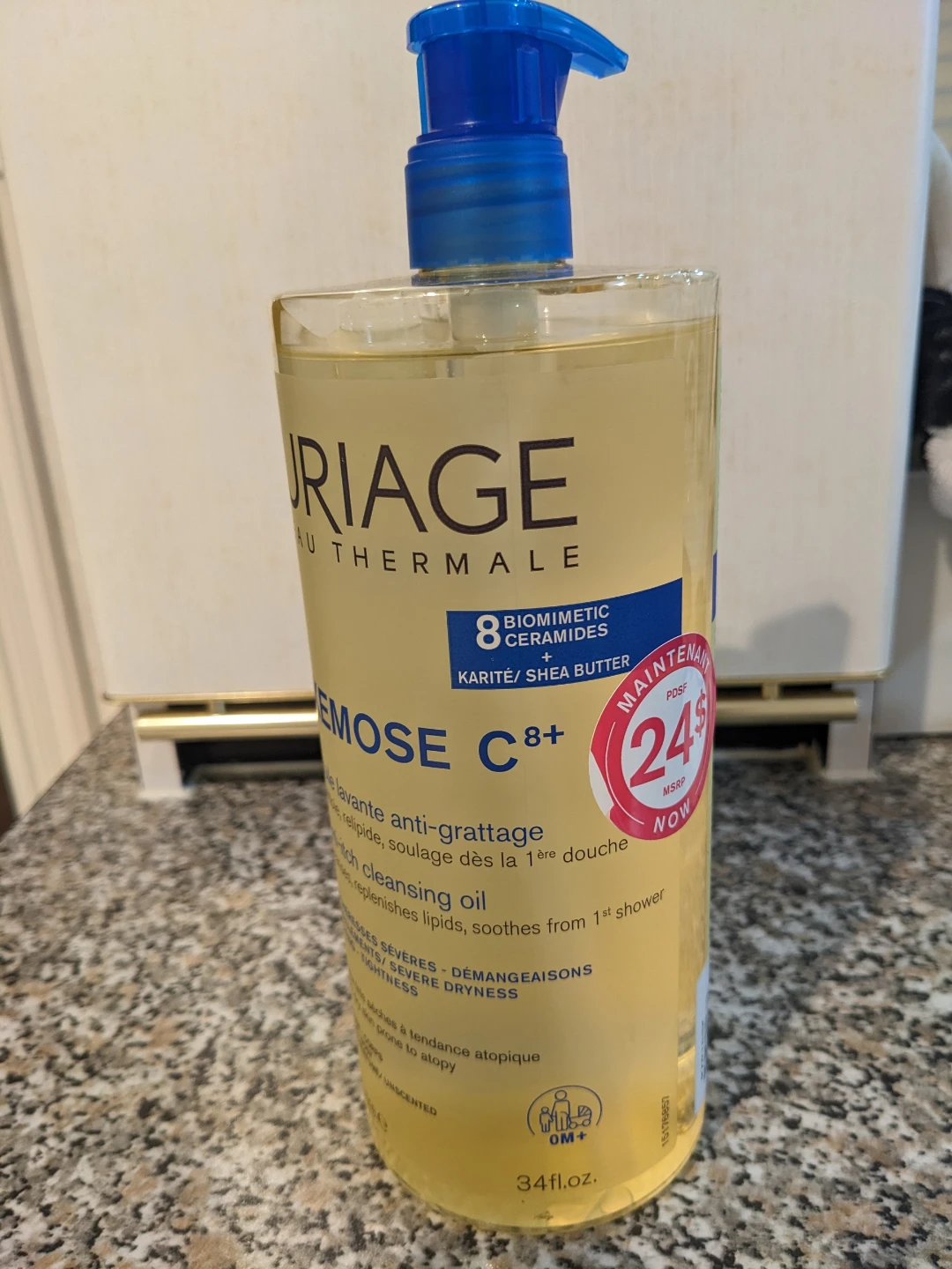 Brand New Uriage Xemose C+ Anti-itch Cleansing Oil 1 Litre