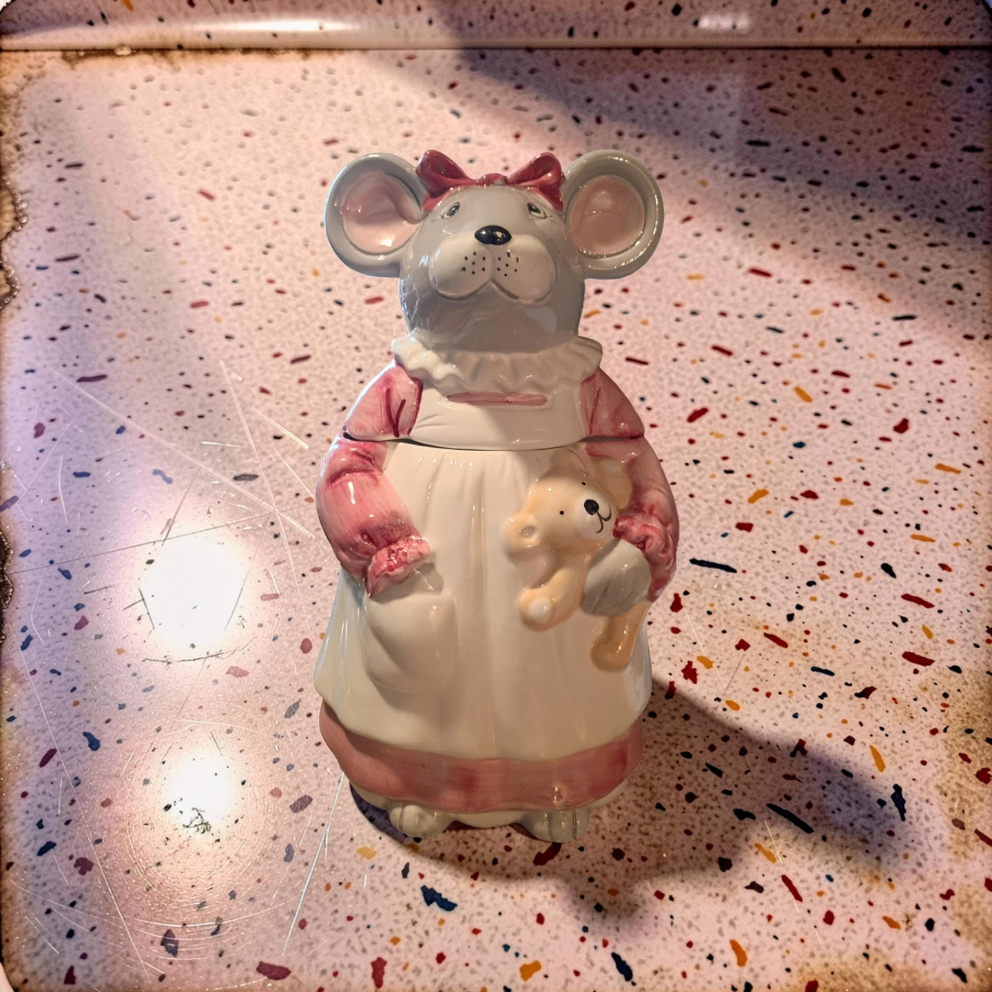 VINTAGE CERAMIC MELINDA MOUSE COOKIE JAR