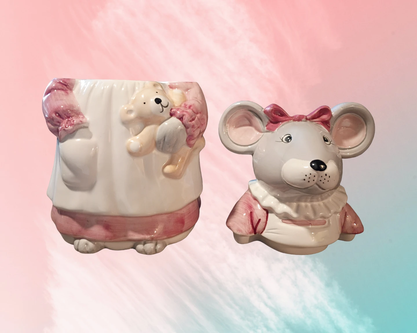 VINTAGE CERAMIC MELINDA MOUSE COOKIE JAR - photo 3