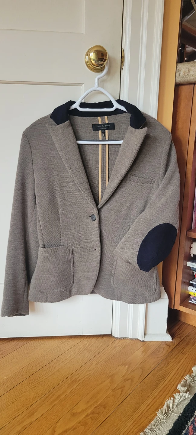 Rag & Bone Grey Blazer with Elbow Patches - photo 2