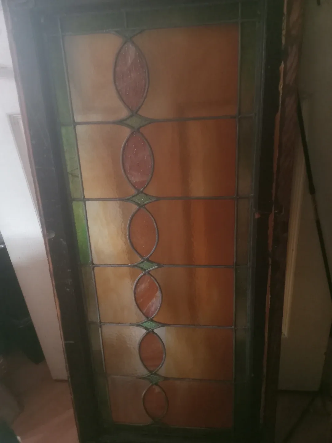 Vintage Stained Glass Panel