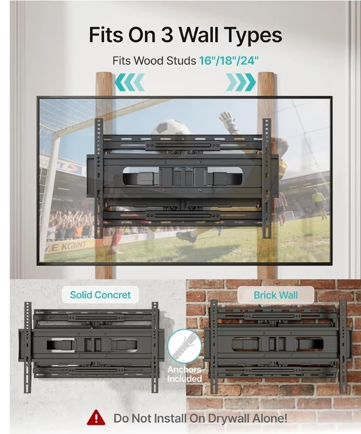 Pegzone Full Motion TV Wall Mount for 37-90 Inch TVs - photo 5