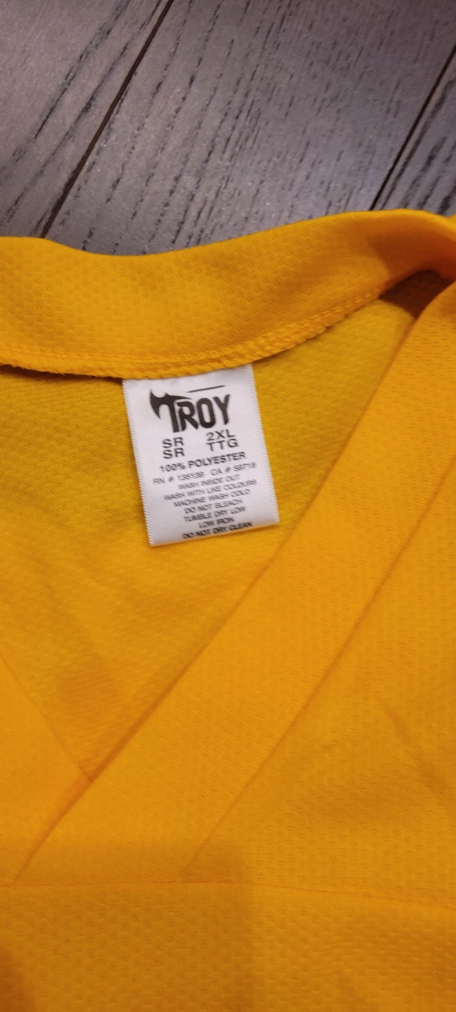 Troy 2XL Polyester T-Shirts - White & Yellow - photo 2