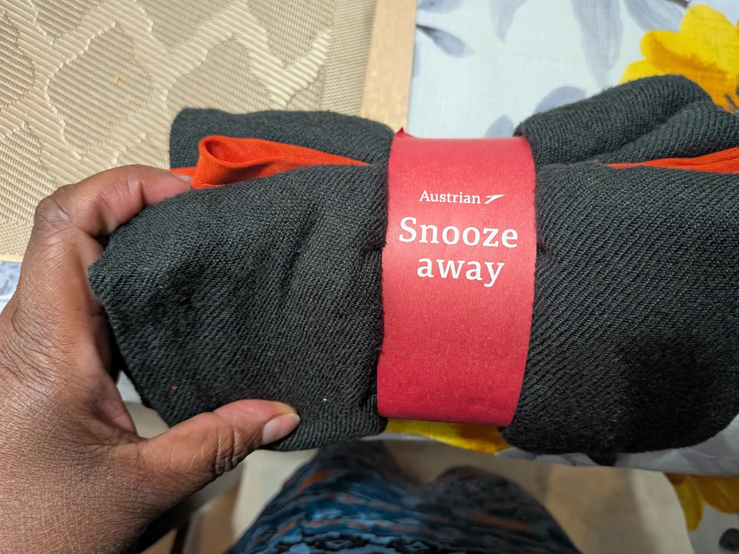 Austrian Airlines Snooze Away Travel Blanket