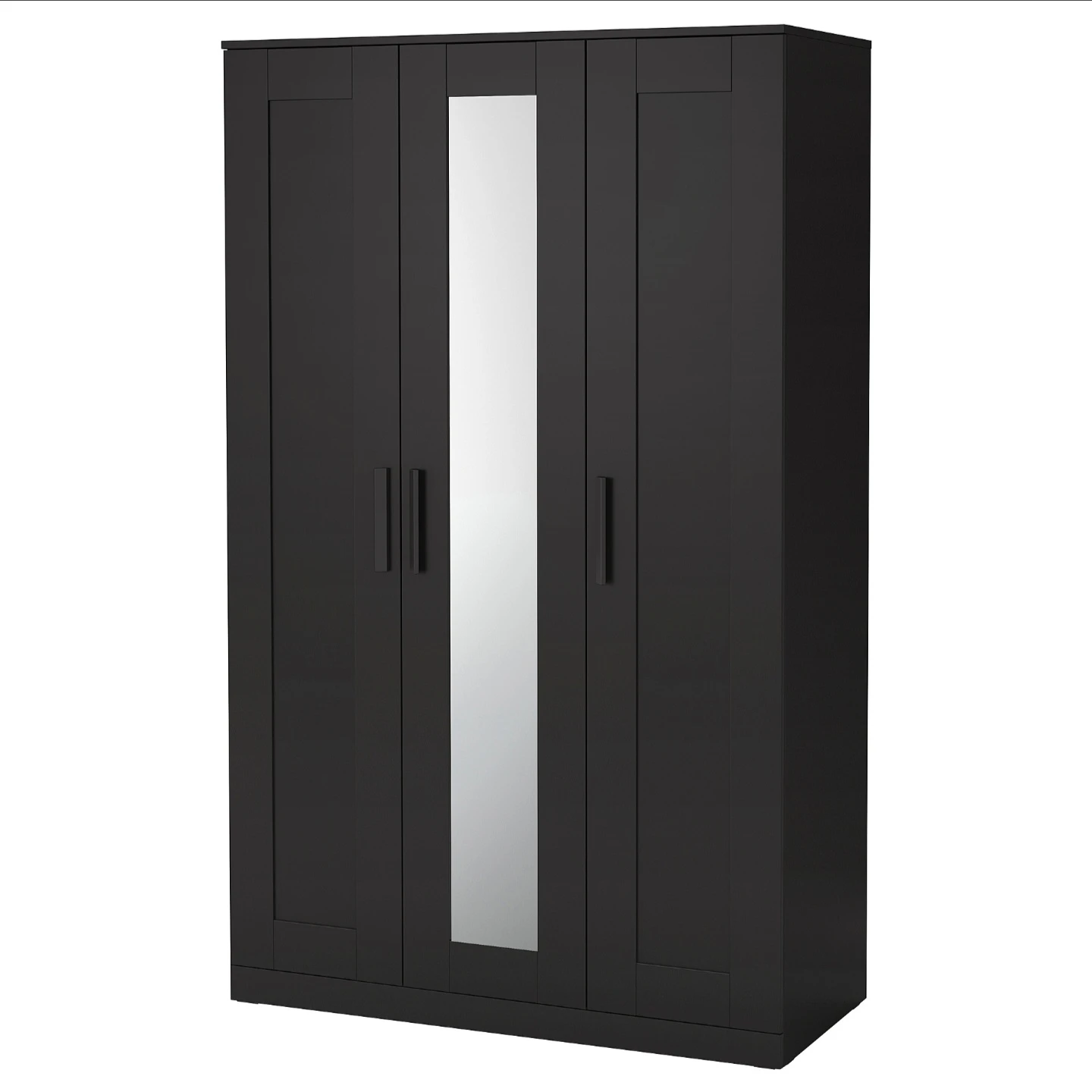 IKEA BRIMNES Wardrobe with 3 Doors, Black