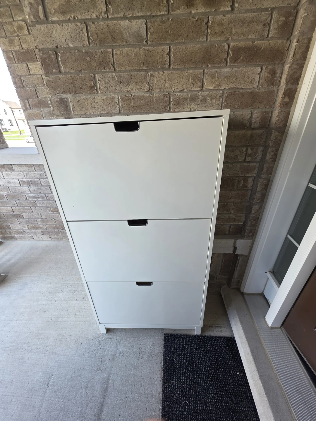 White 3-Drawer Shoe Cabinet