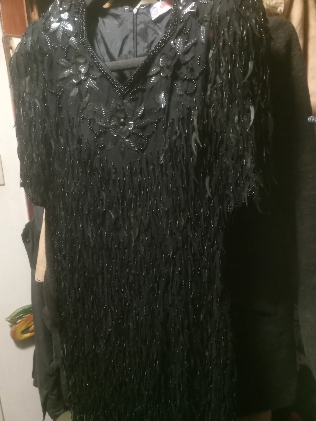 Black Beaded and Sequined Dress - photo 2