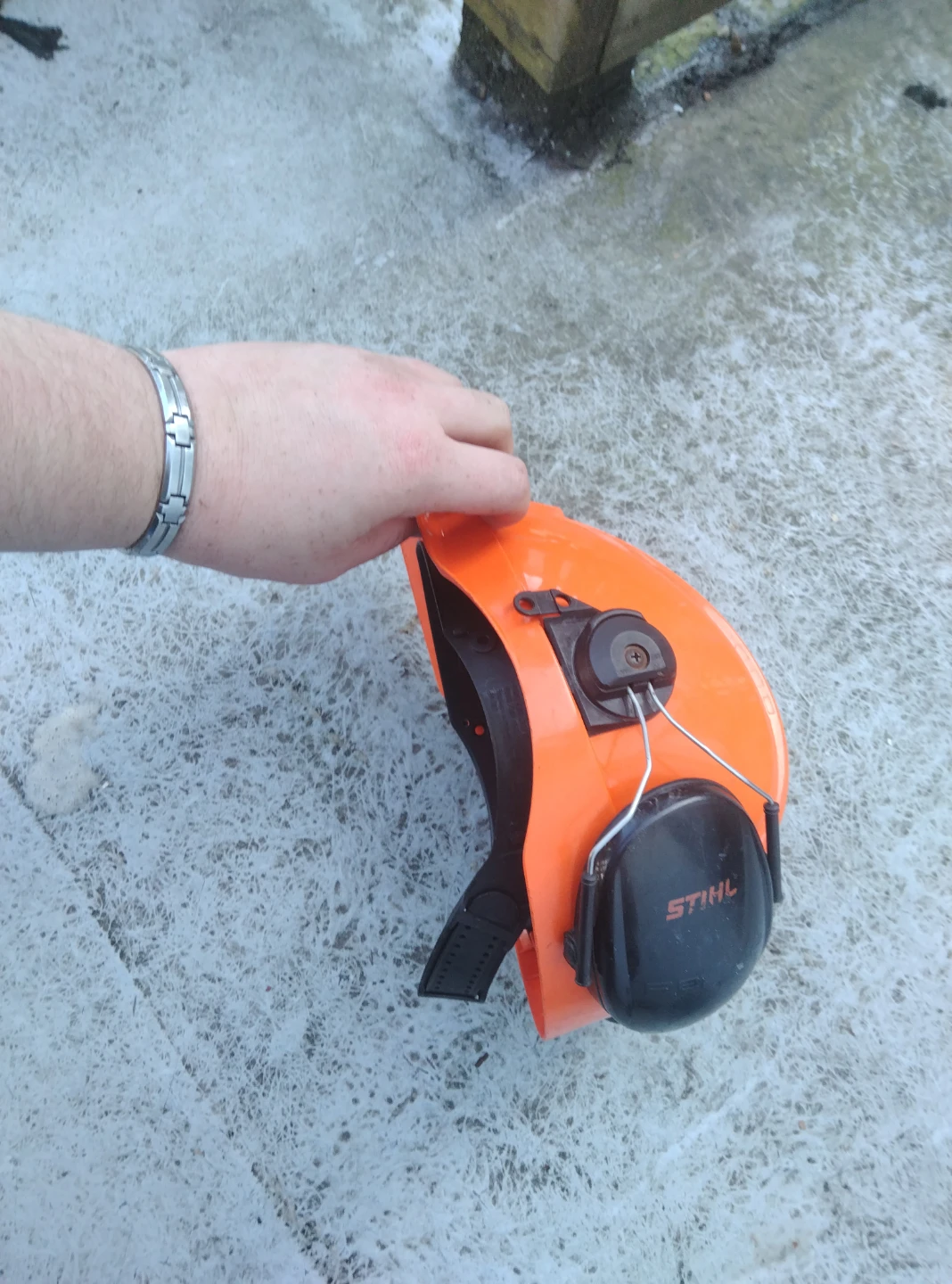 Stihl Orange Safety Helmet with Ear Protection - photo 3