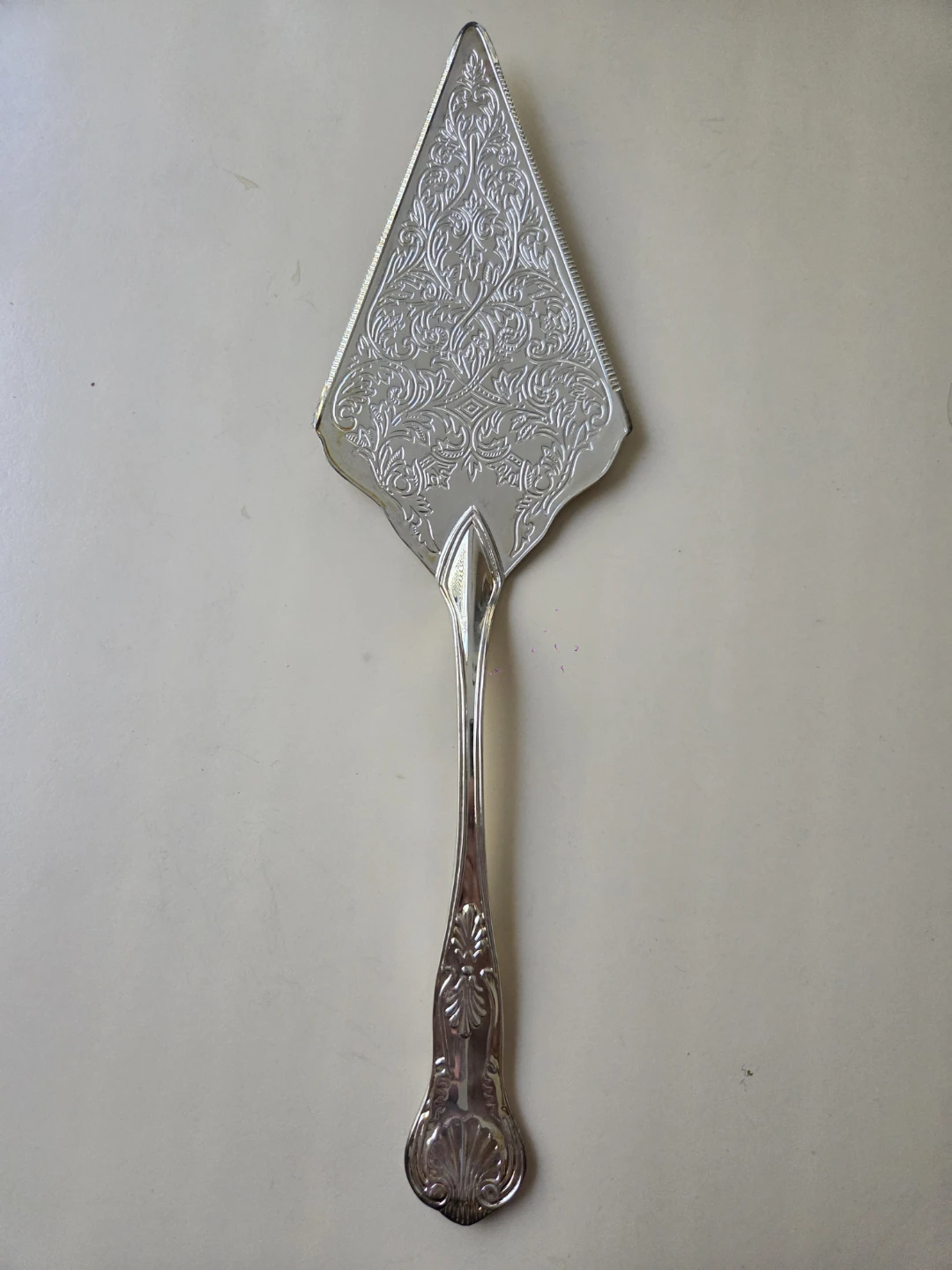 Vintage silver plated Etched Cake Server