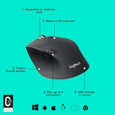 Logitech Optical Mouse - M720 Triathlon - photo 3