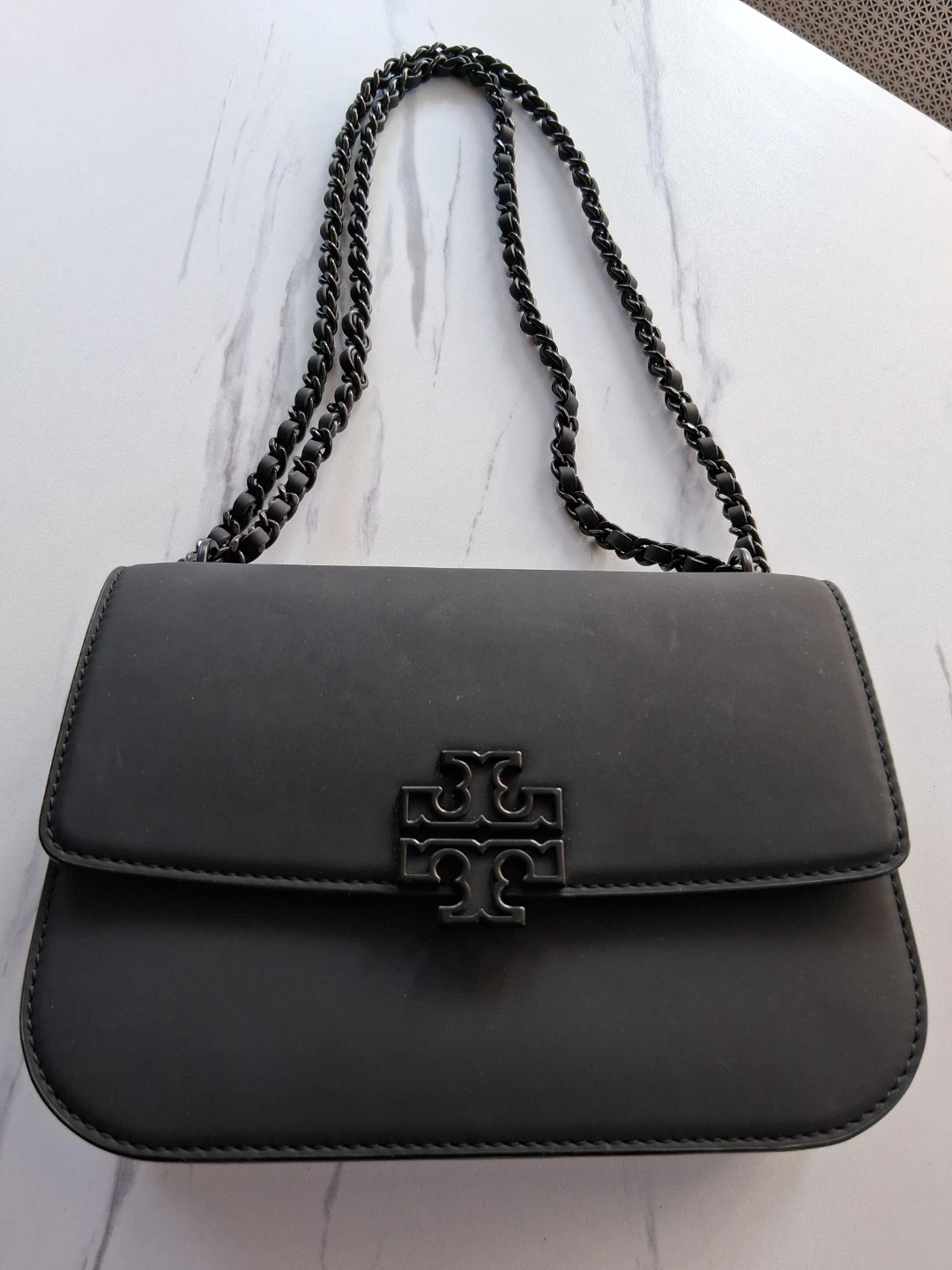 Tory Burch Black Leather Shoulder Bag with Cardholder - photo 4
