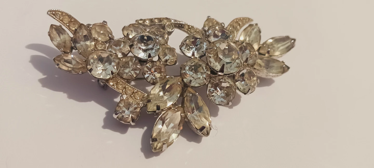 EISENBERG ICE Signed Art Deco Laurel  Crystals  Brooch - photo 3