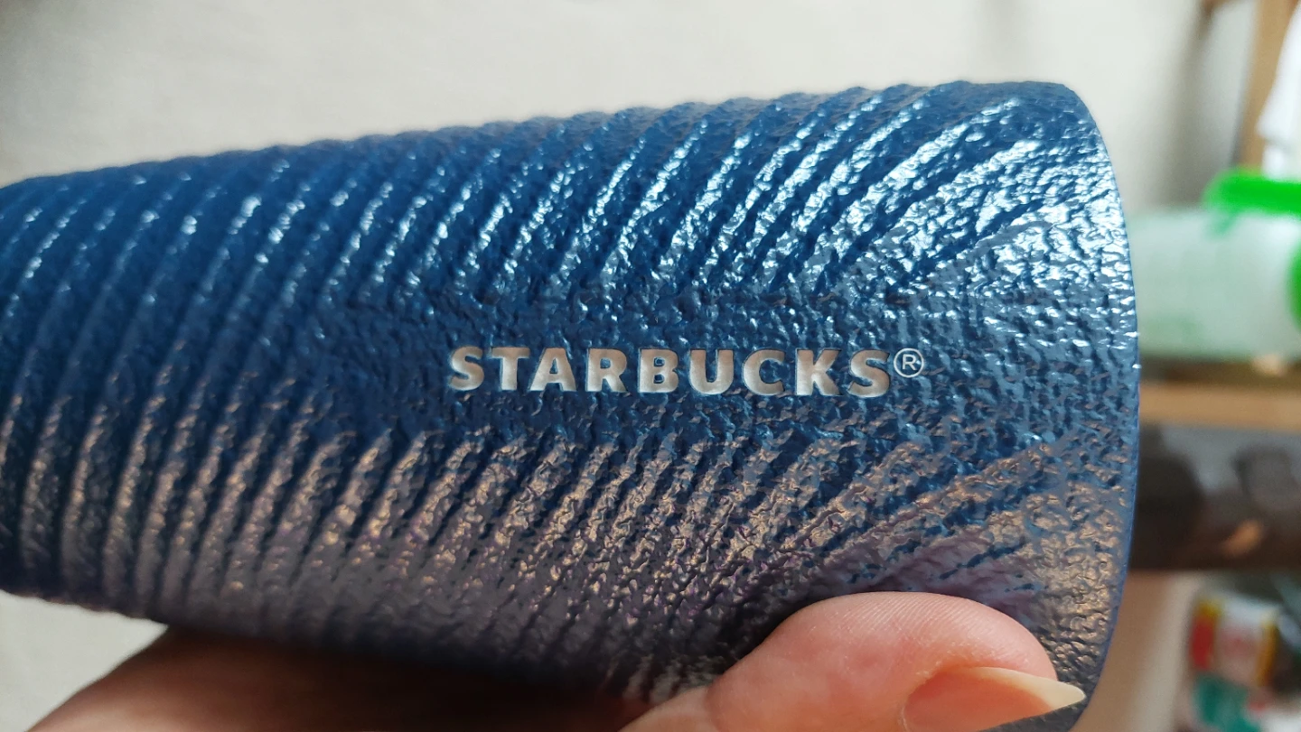New Starbucks 2024 Blue Ceramic Tumbler 12 oz - photo 3