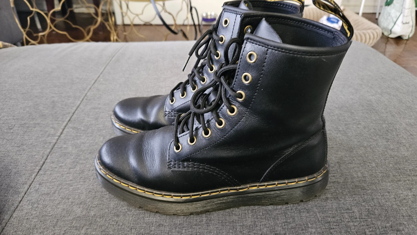 Dr. Martens Zavala Black Leather Boots