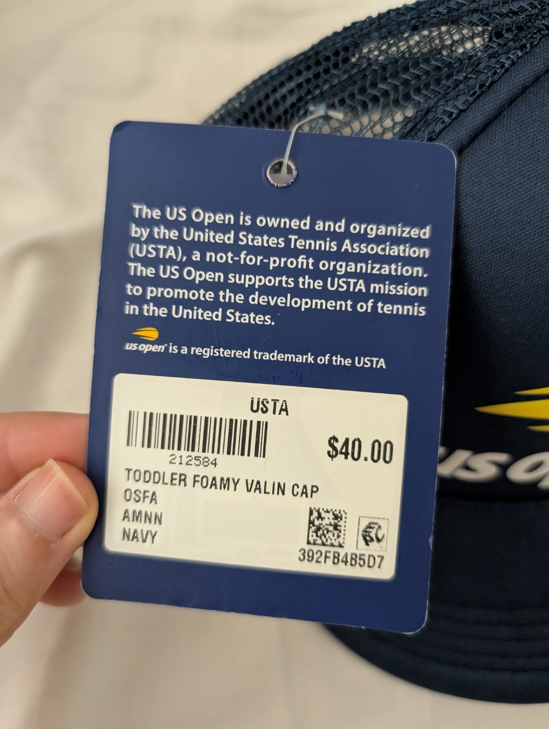 US Open Toddler Cap Tennis Kids Youth Hat 10" - photo 2