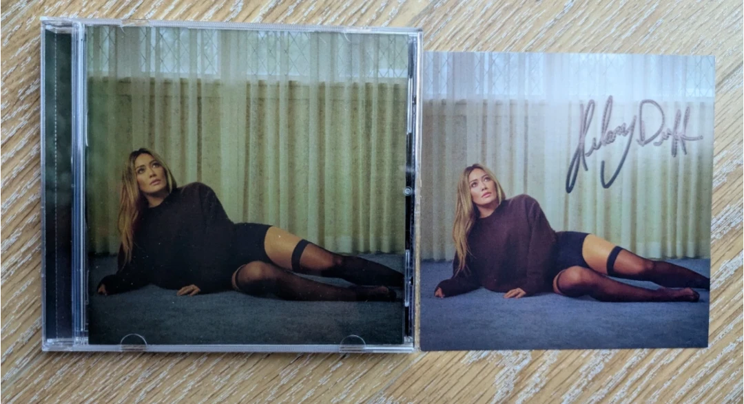 Hilary Duff luck or something "Signed Art Card" CD US