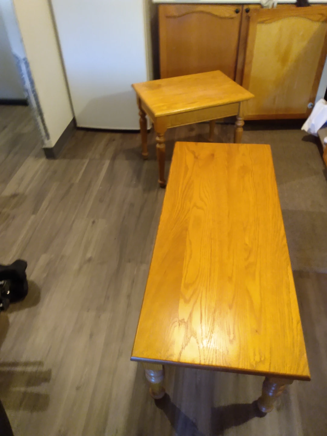 Wooden Coffee Table and End Table Set