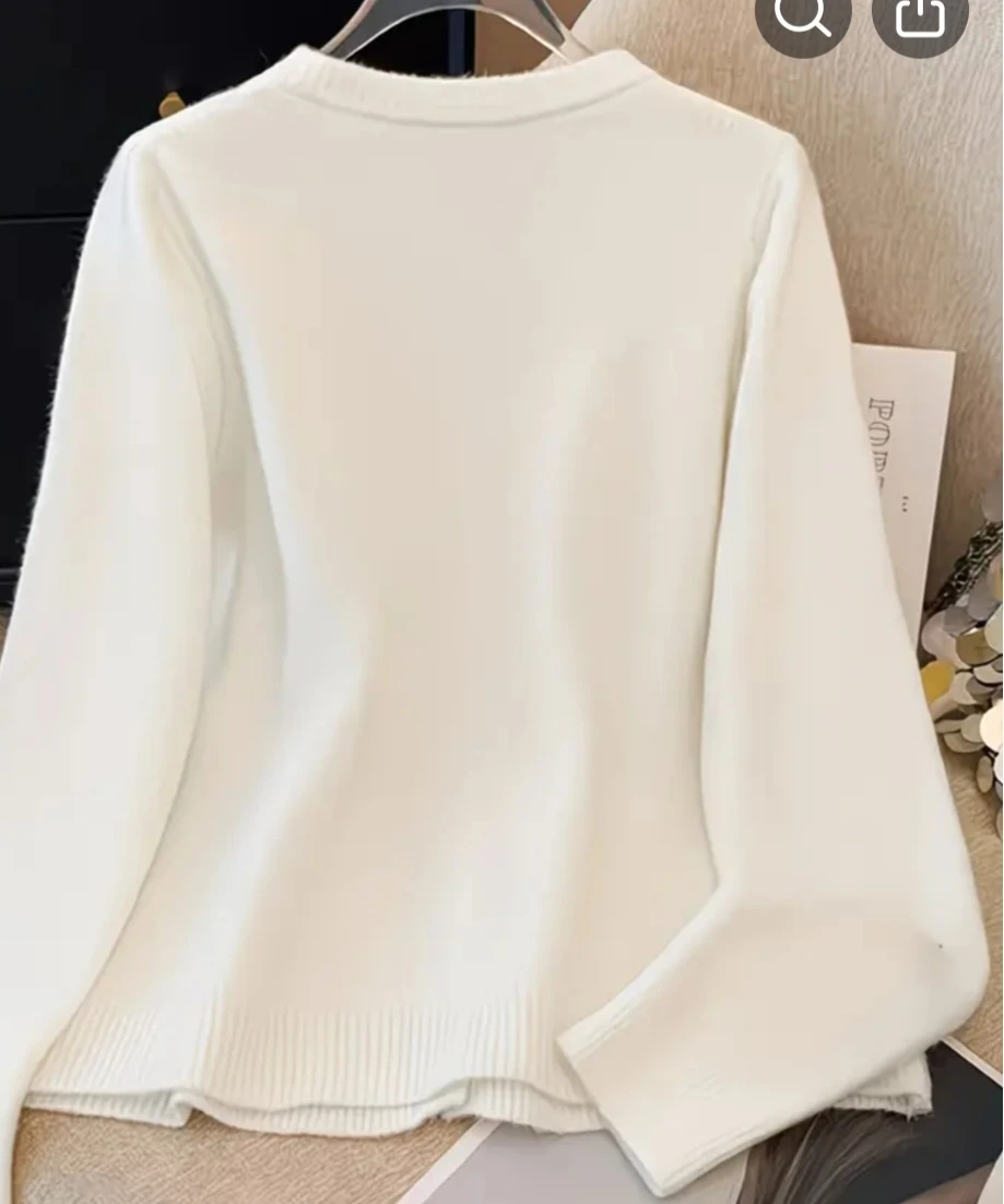 Brand New Cream color Cherry Embellished Cardigan - photo 4