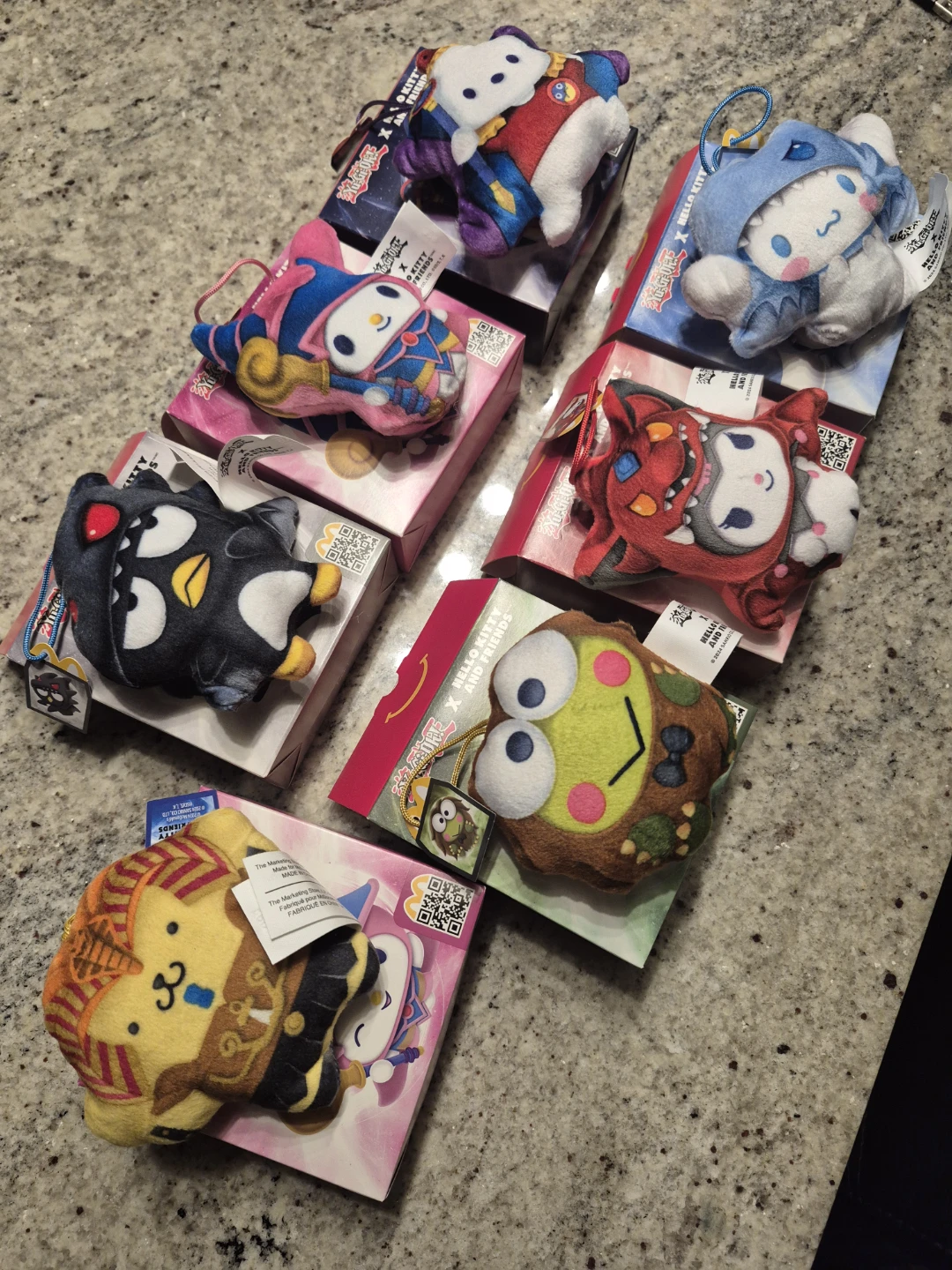 Hello Kitty and Friends x Yu-Gi-Oh! McDonlads Plush Toys